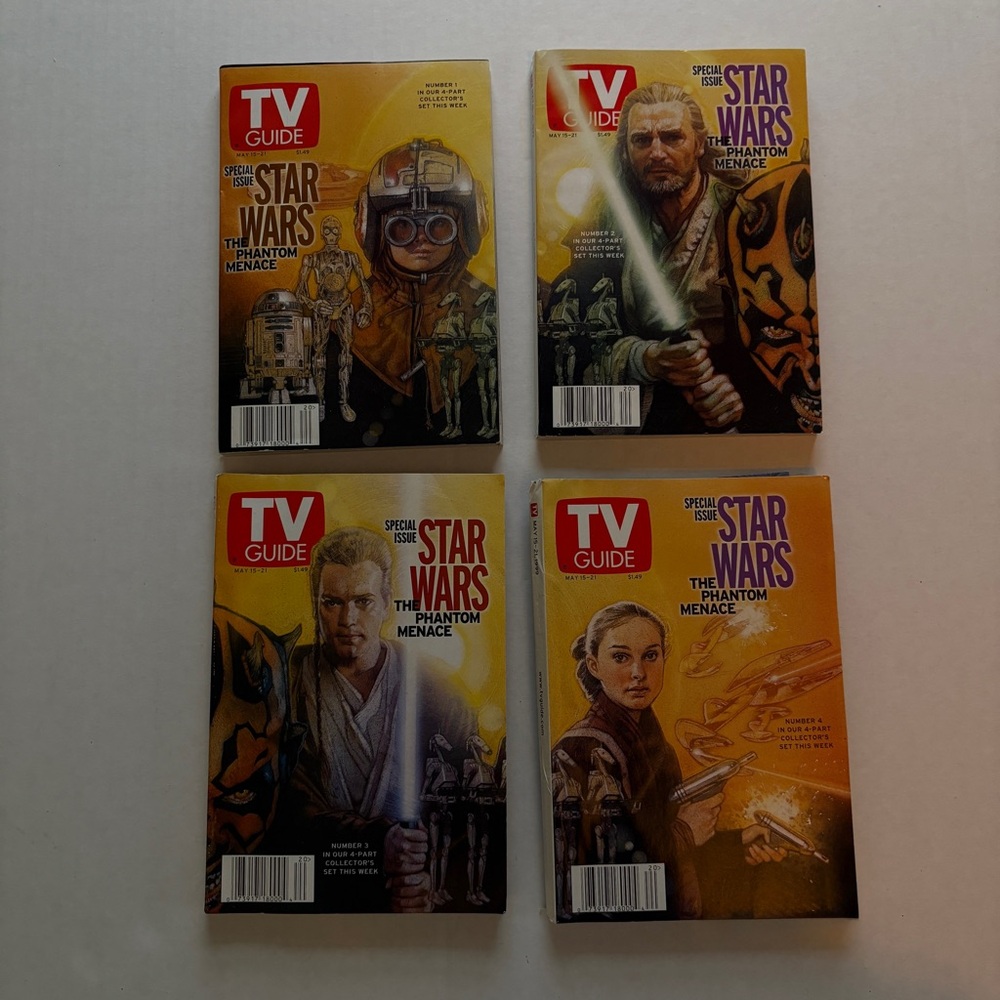 TV Guide - 1999- Four of Four Special Issues of Star Wars, The Phantom Menace